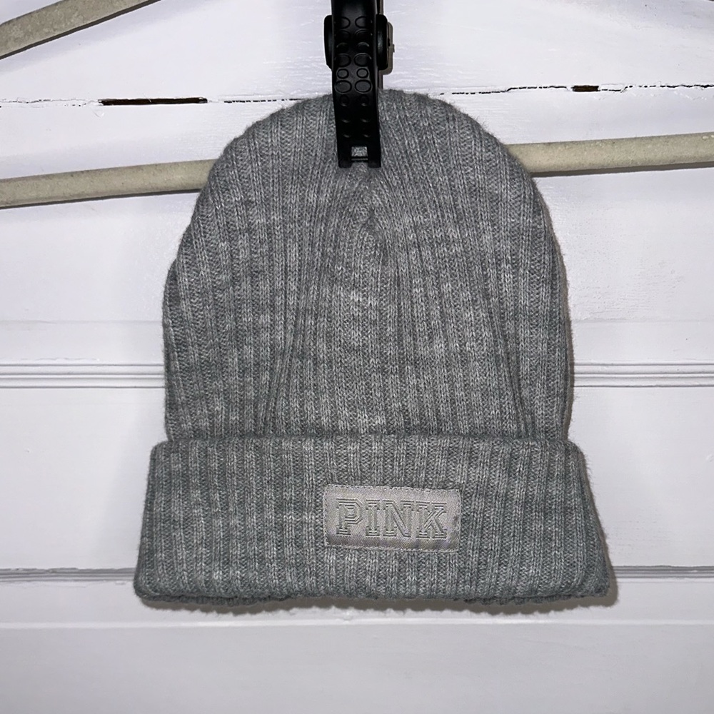 Gray VS PINK Knitted Beanie